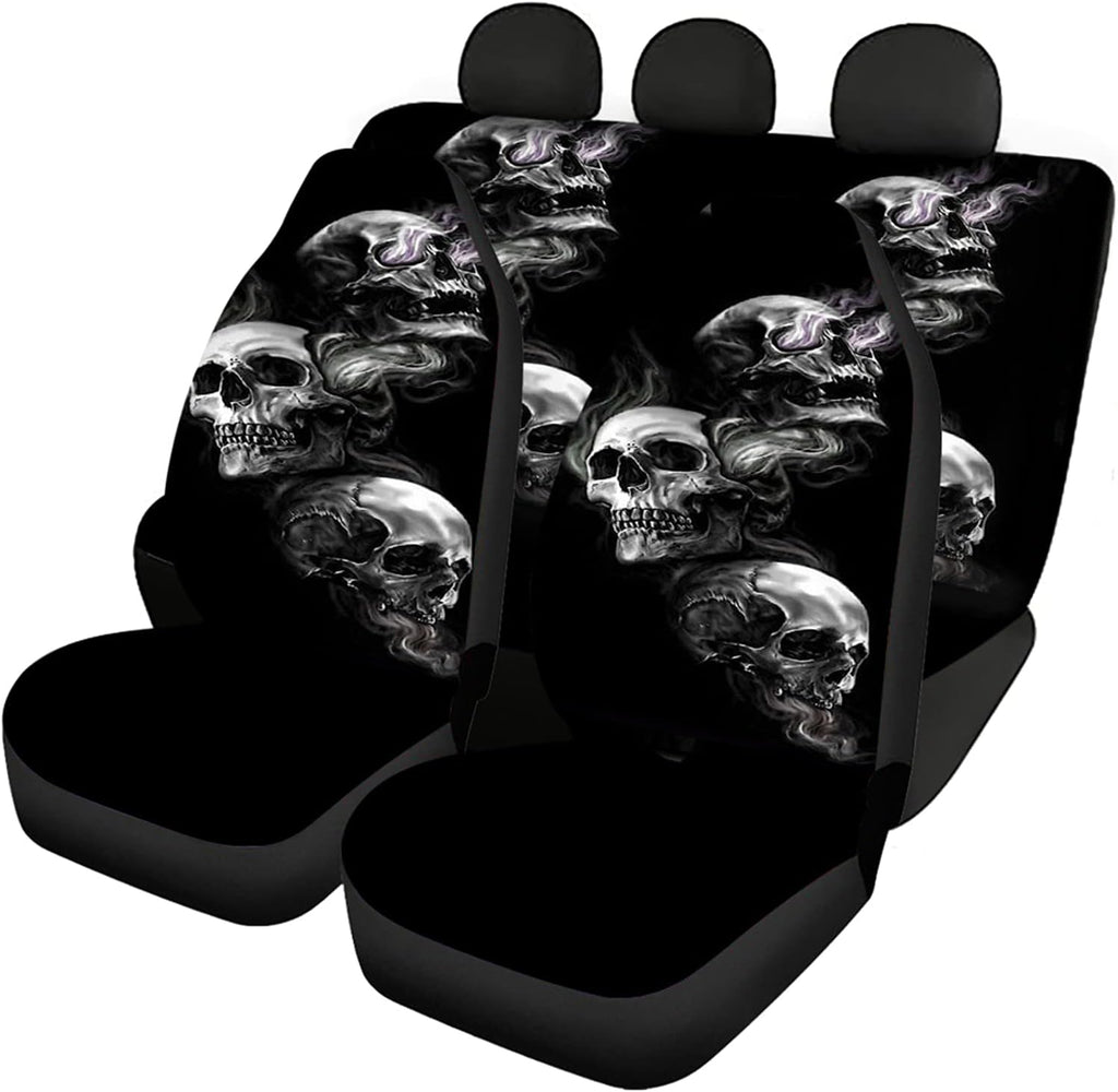Wolf Seat Cover Full Set Universal Front Rear Bench Bucket Seat Cover Pack of 2 I637
