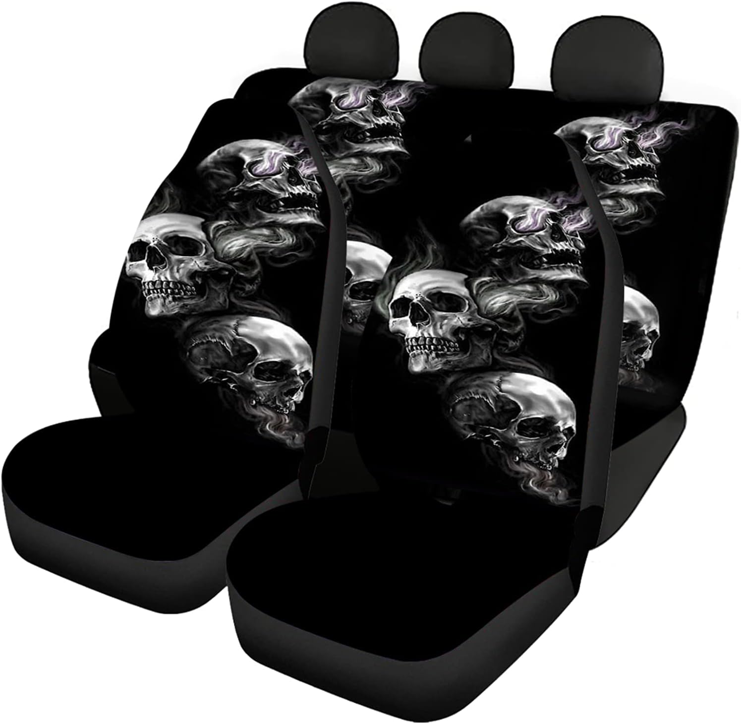 Wolf Seat Cover Full Set Universal Front Rear Bench Bucket Seat Cover Pack of 2 I637
