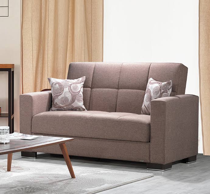 Brown Chenille Polyester Loveseat G741150