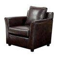 Brown Faux Leather Accent Chair E451