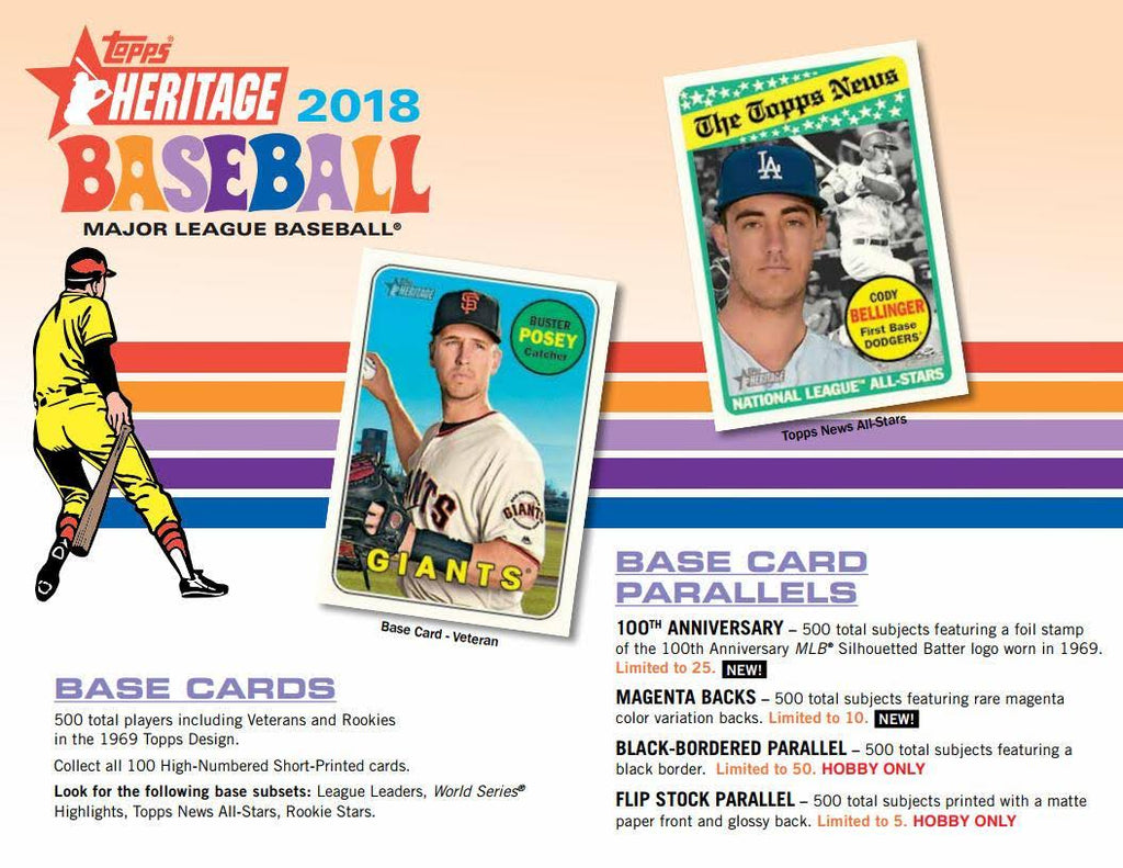 2018 Heritage Baseball Trading Card Hobby Box V232