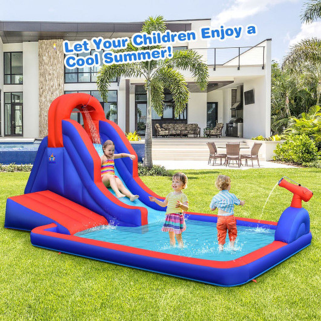 5-in-1 Inflatable Water Slide with Climbing Wall Q1317