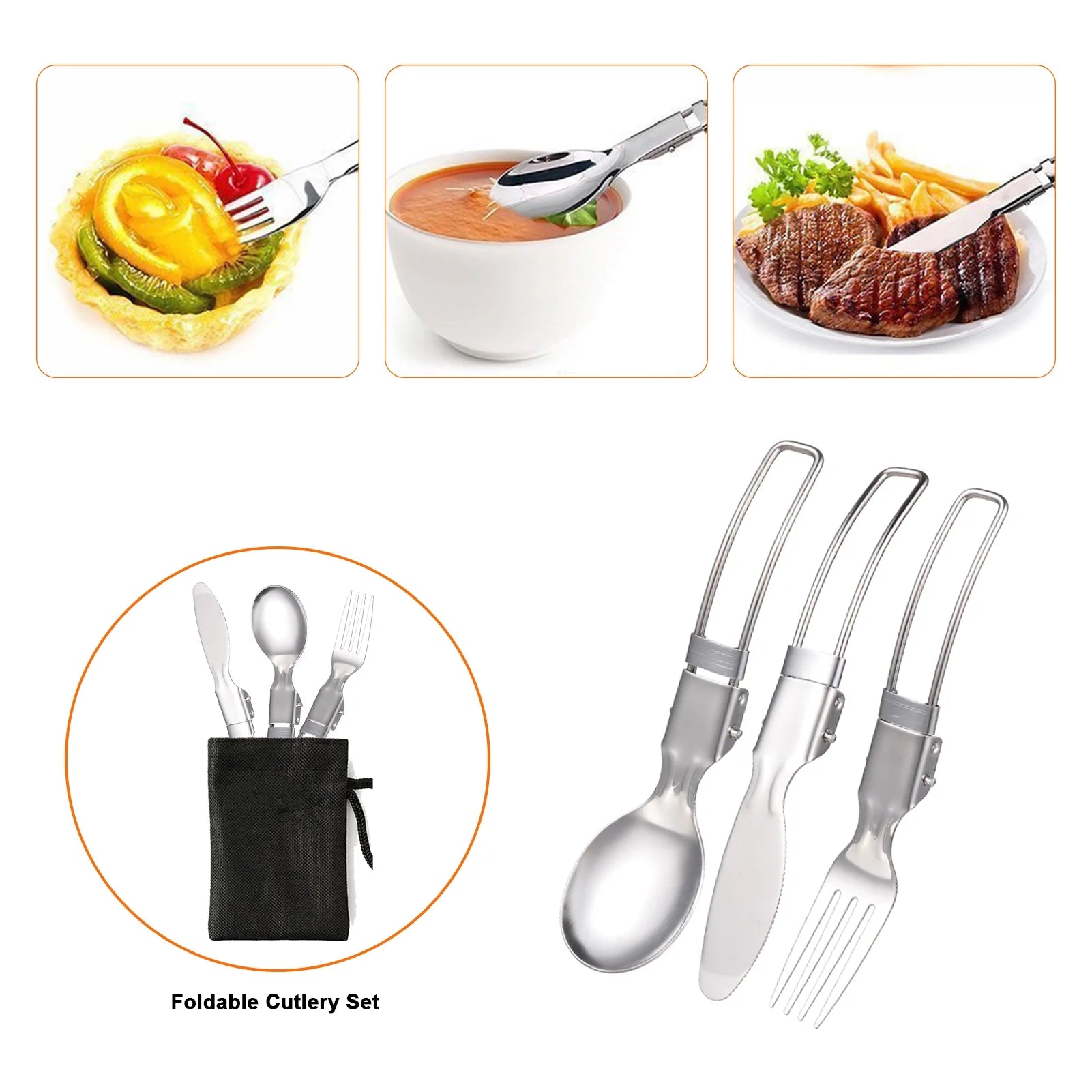 Camping Cookware Mess Kit Non-stick Aluminum Pot D882645