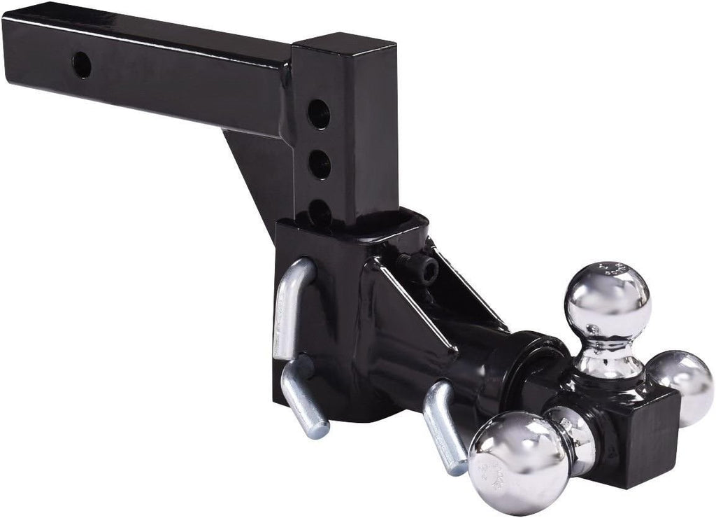 Triple Ball Swivel Adjustable Drop Turn Trailer Tow Hitch Mount for 2" Receiver A157134