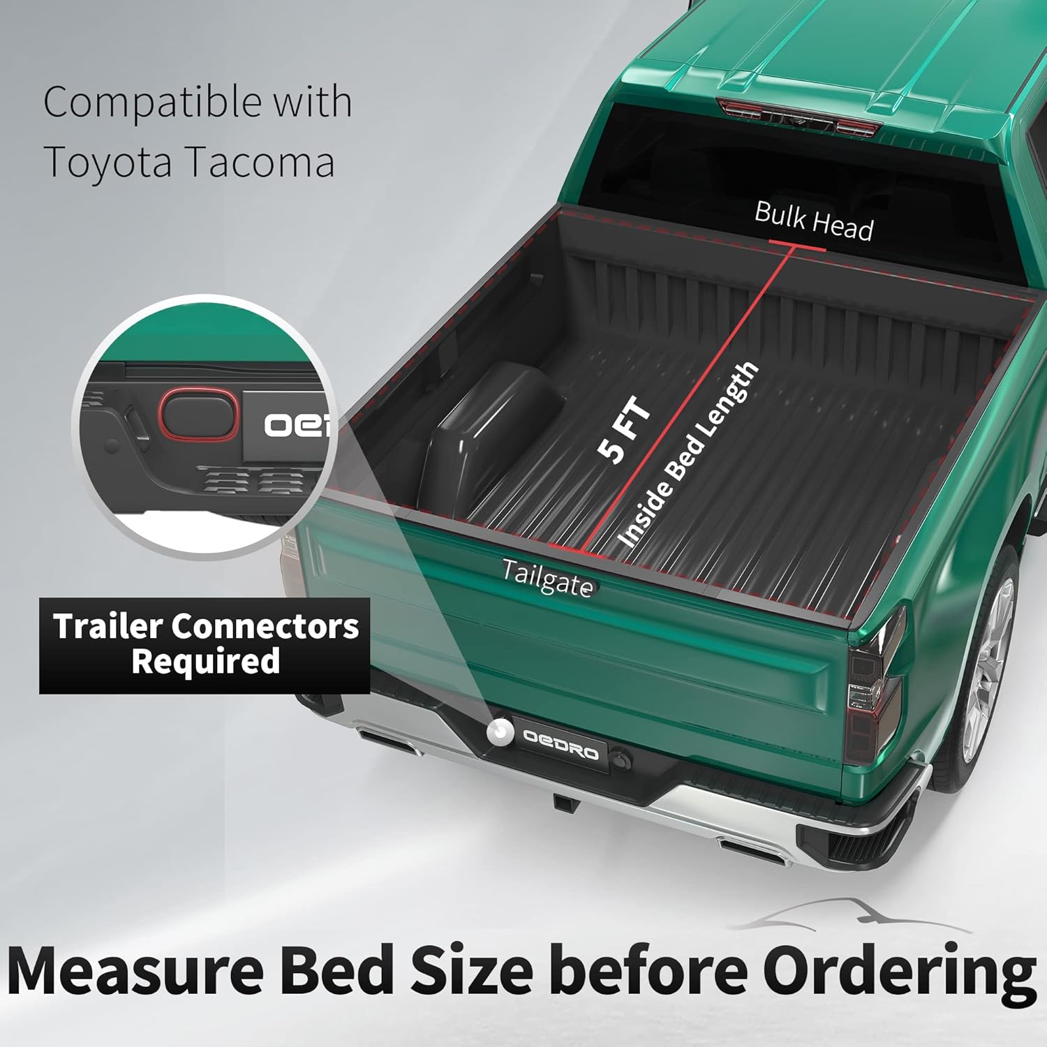 Soft Tri-fold Truck Bed Tonneau Cover with Track Rail System E470