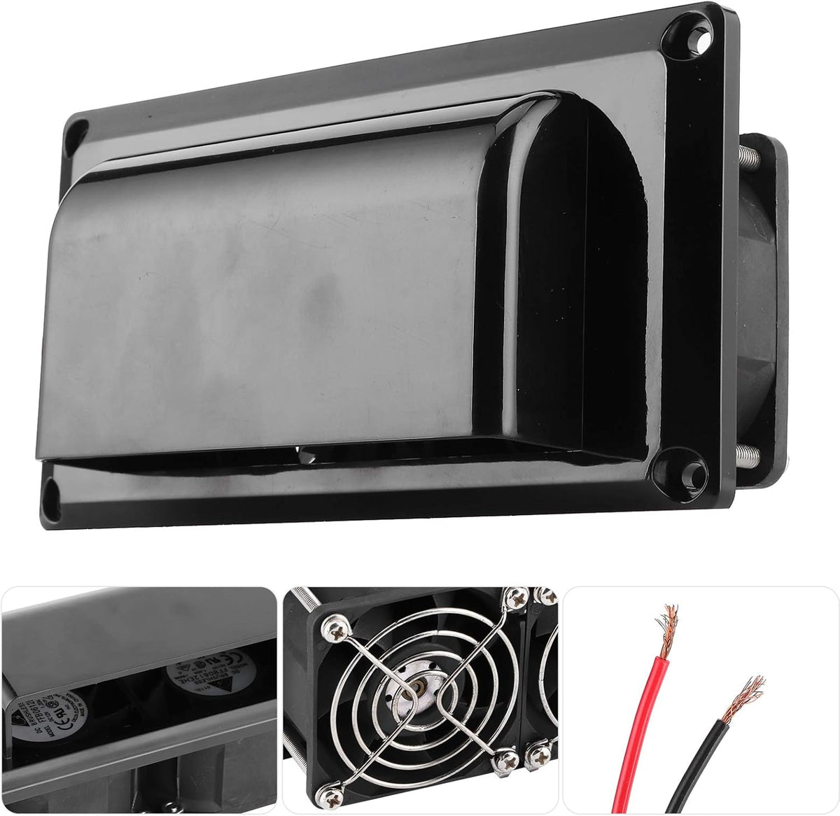 12V 25W Side Air Vent Ventilation Exhaust Fan Pack of 2 X321769