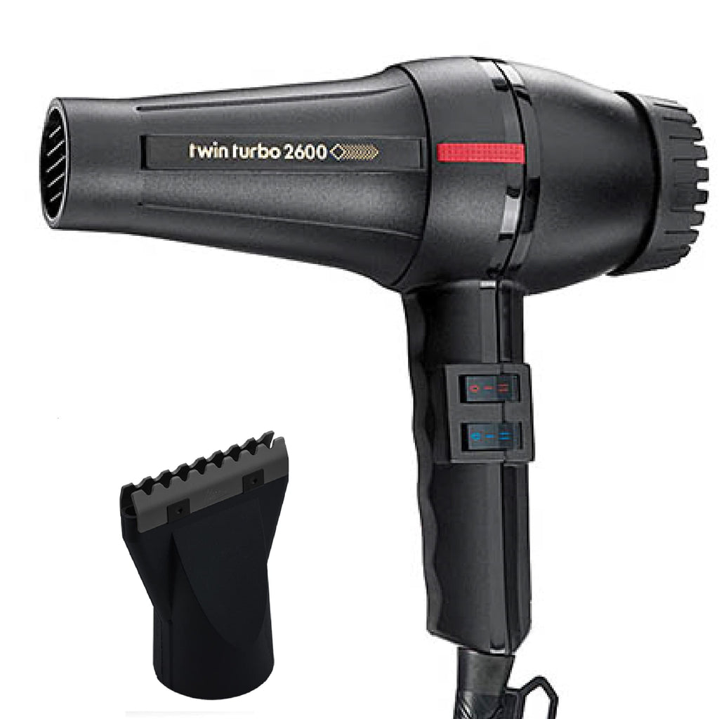 Black Hair Dryer and Hot Blow Attachment (Bundle - 2 Items) Q9154