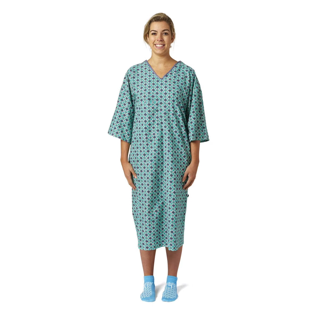 Pack of 12 Diamond Print Hospital Gown V8153