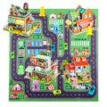 6 Cartoon Character Toys & 5 Toy Cars, 4 * 3D Puzzle Building Blocks Set K59384