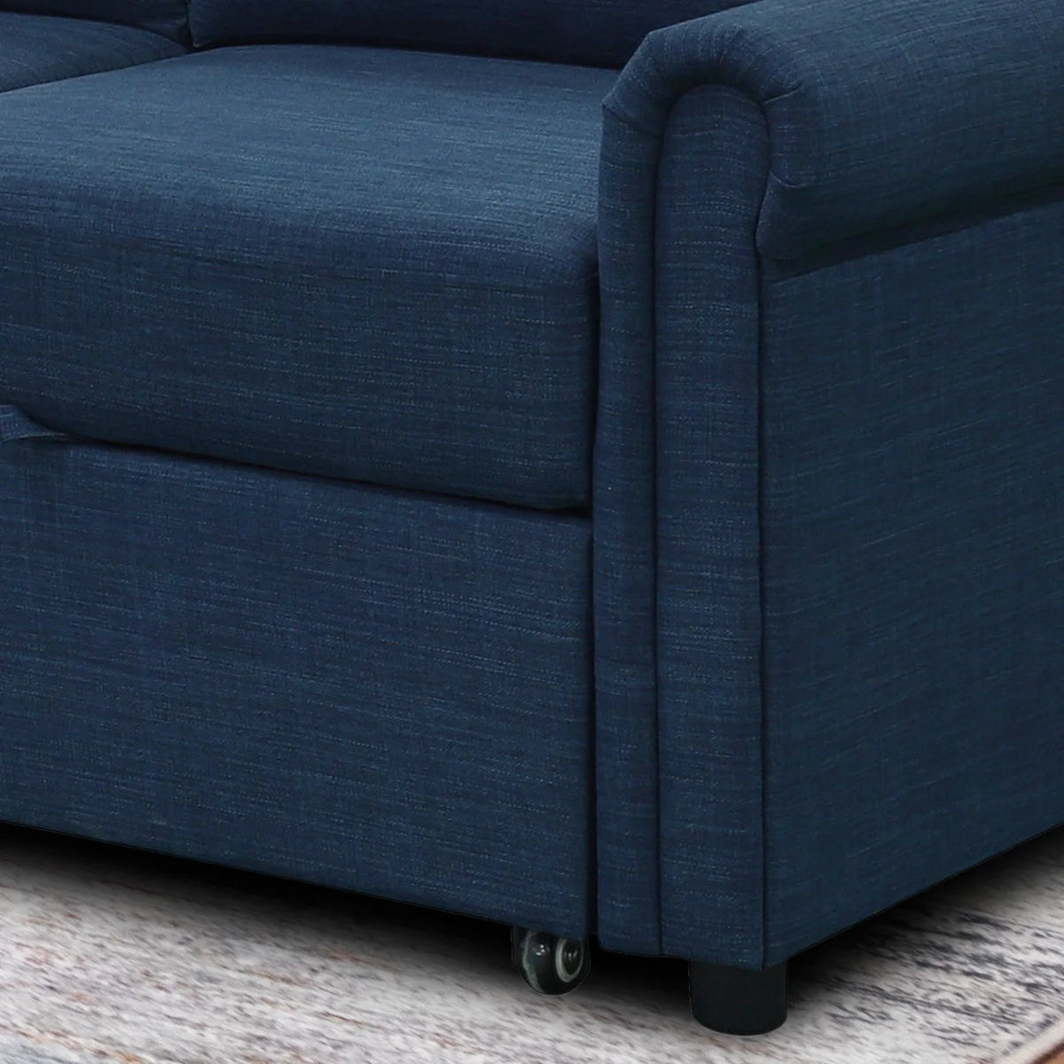 Navy Blue Storage Sofa Bed Reversible Sectional Z9408