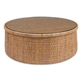 Round Rattan & Glass Cocktail Table T26928
