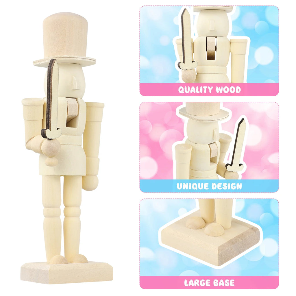 Unpainted Wooden Nutcracker Soldier V16835