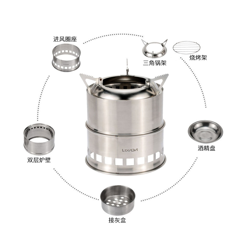 Stainless Steel Portable Wood Stove Y935