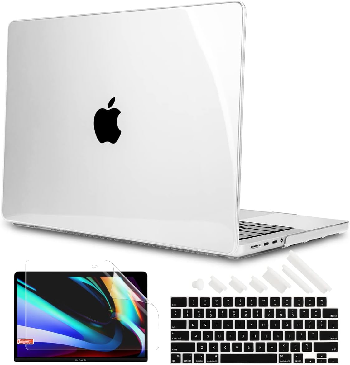 Crystal Black Plastic Hard Shell Case for MacBook Pro 16 inch D696