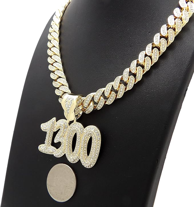 Gold Plated Cubic Zirconia Pendant & Chain Necklace Set L346144