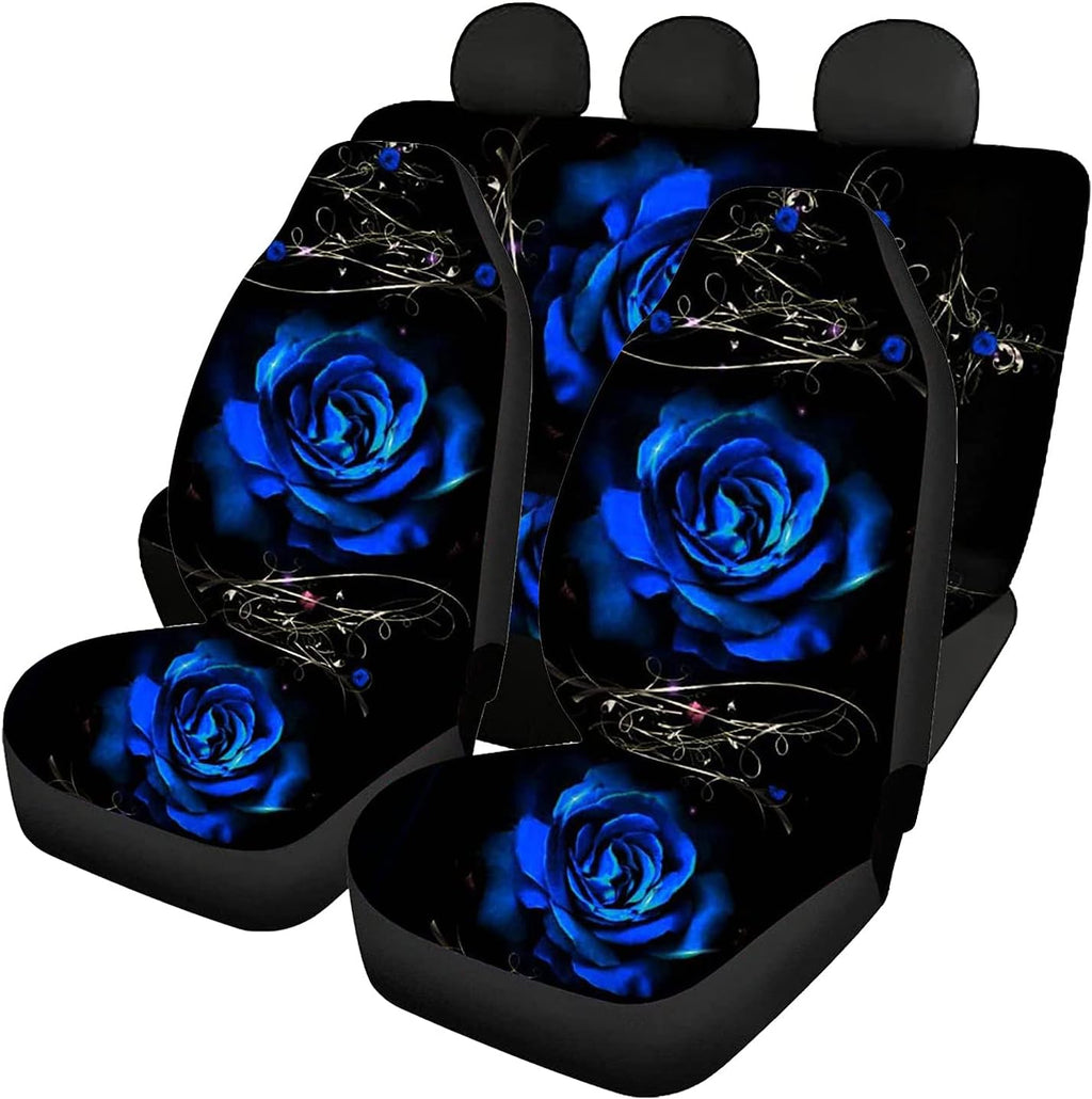 Wolf Seat Cover Full Set Universal Front Rear Bench Bucket Seat Cover Pack of 2 I637