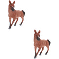 Set of 2 Plastic Animal Figurines Z121