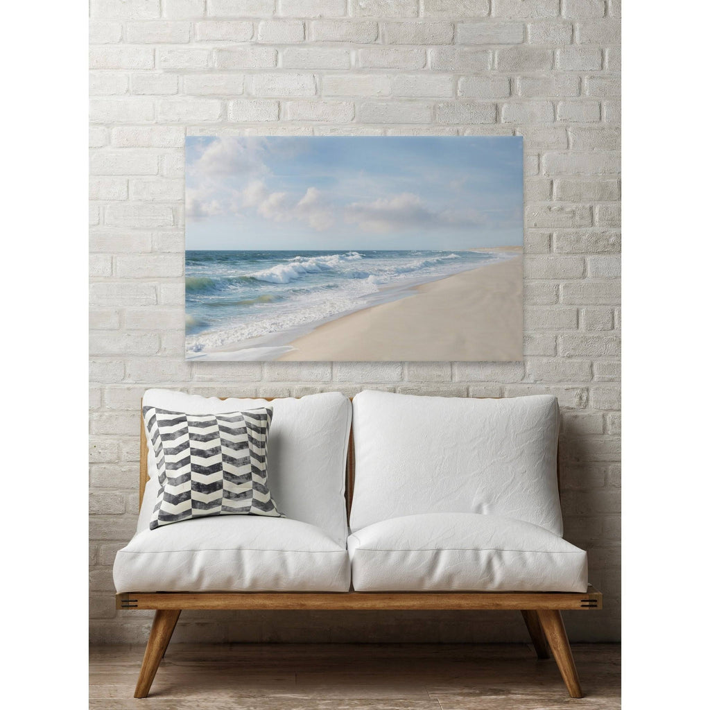 Shore and Waves Painting Print on Wrapped Canvas Q5193