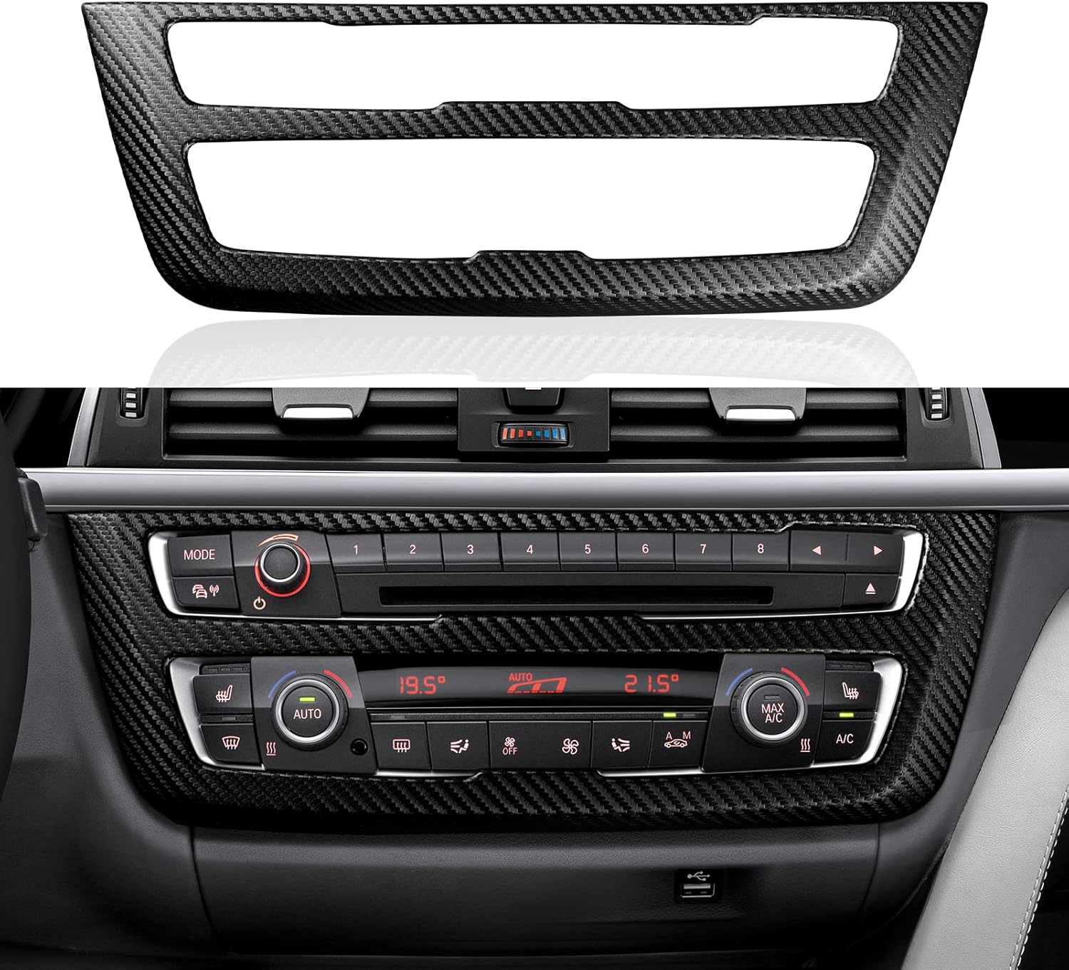 Car Dashboard Panel Frame Cover Trim Sticker Interior Decoration Pack of 2 S304