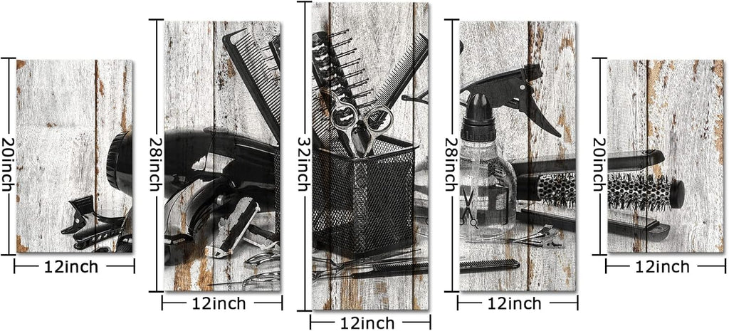 Framed Canvas Art 5 Pieces L659