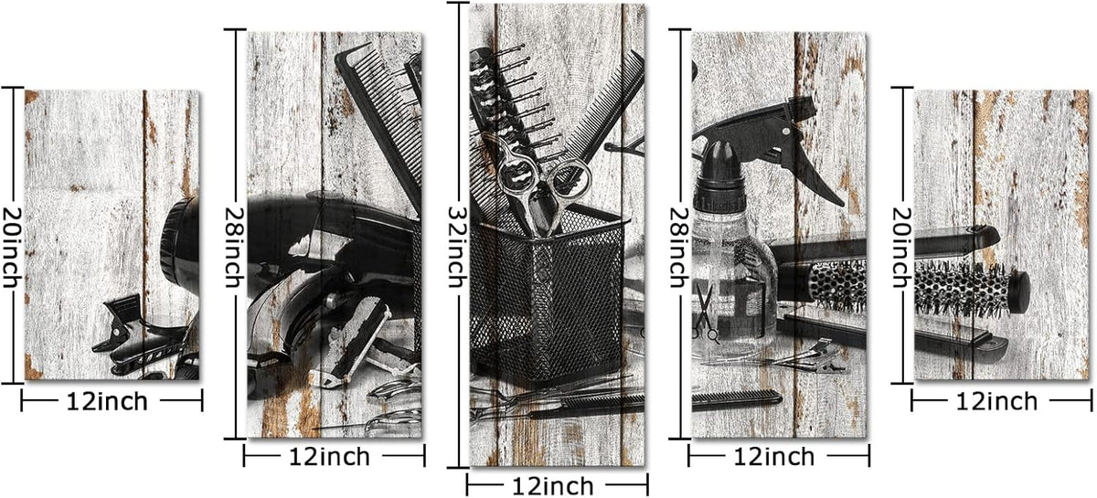Framed Canvas Art 5 Pieces L659