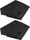 2 PCS 4'' Rubber Curb Ramps Heavy Duty Threshold Ramp S82966