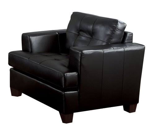 Platinum Chair with Black Bonded Leather Q447855