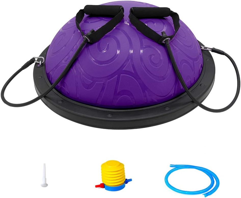 Half Ball Balance Trainer with Straps Yoga Balance Ball Pack of 2 U984