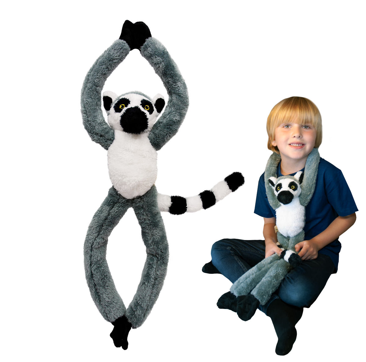 Ring Tailed Lemur 28 inch Hanging Stuffed Animal Plush Toy I54945