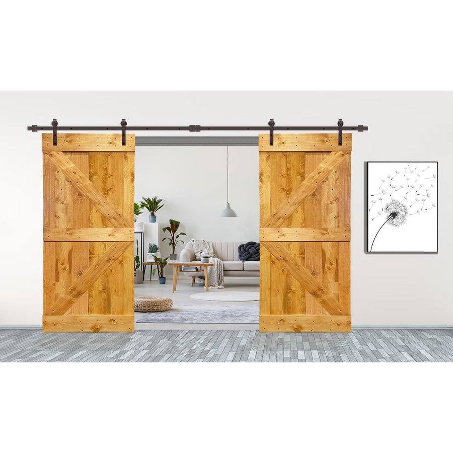 84 x 84 Colonial Maple Barn Door with Hardware Kit R937028