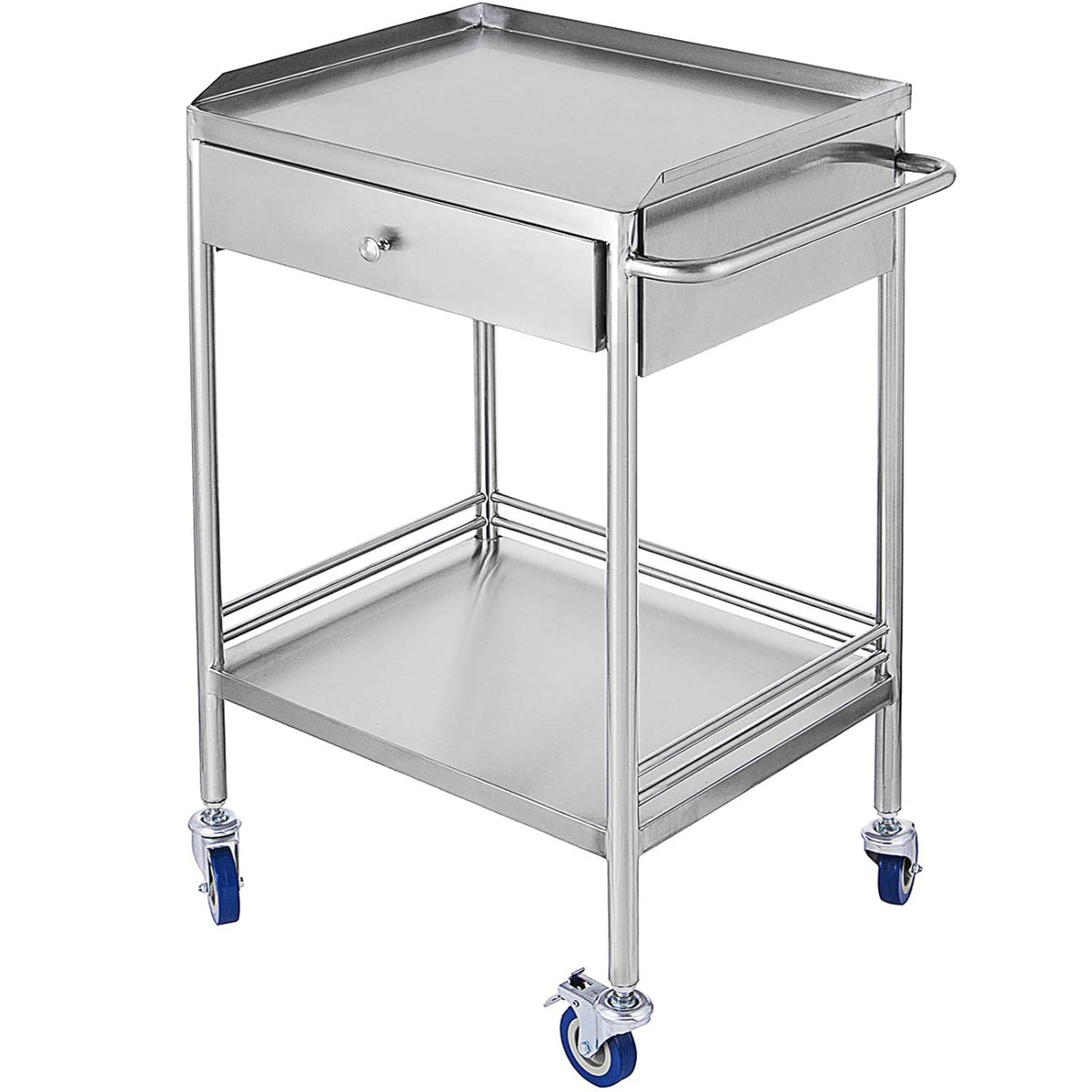 Stainless Steel Utility Cart with 2 Shelves and 1 Drawer V144006