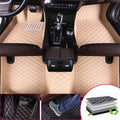 Brown Leather Car Floor Mats D8014