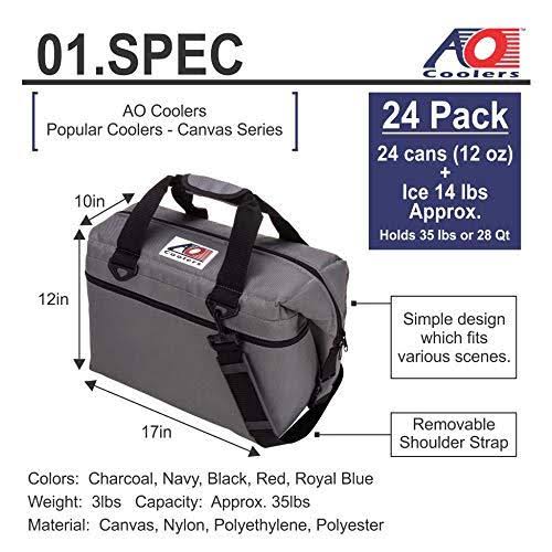 Canvas Cooler - Charcoal - 24 Pack T67615