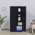 Gray Tall Metal Storage Cabinet with Locking Doors and 4 Adjustable Shelves F1476