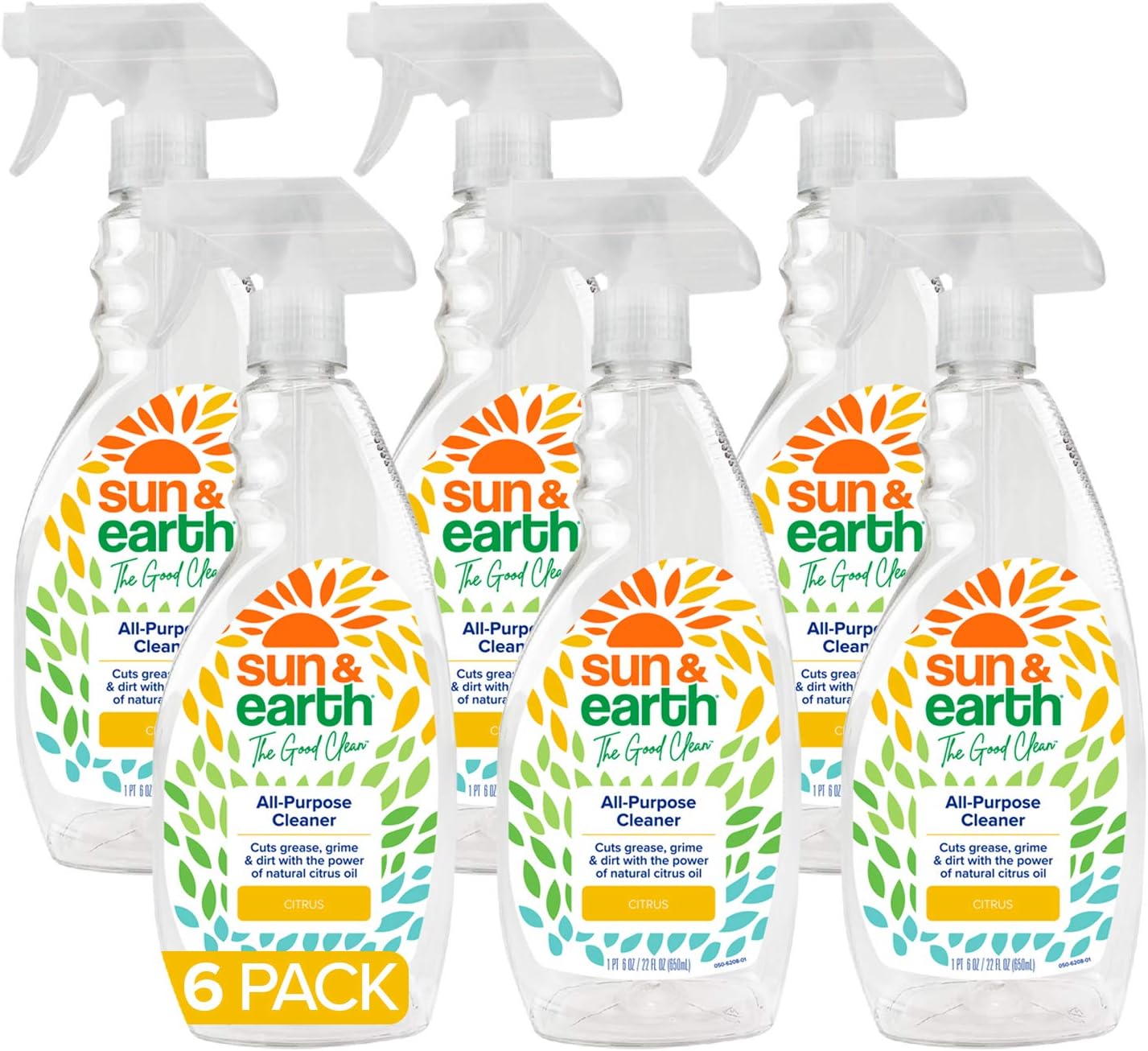 All Purpose Cleaner Wipes, 480 total wipes, Pack of 6, Citrus Scent, Plant Based Ingredients O6006