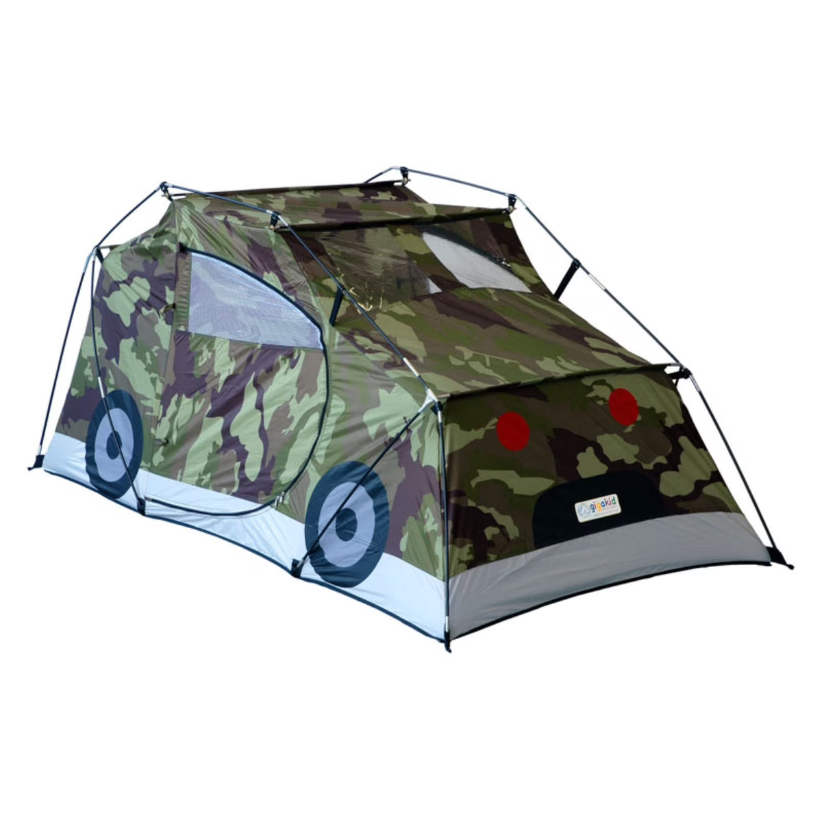 Camouflage 2 D Shaped Doors Fiberglass Poles Tent T64148