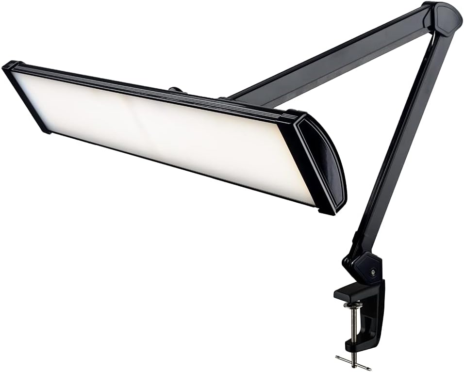 Black 26 Inches Wide LED Desk Lamp with Clamp W310041