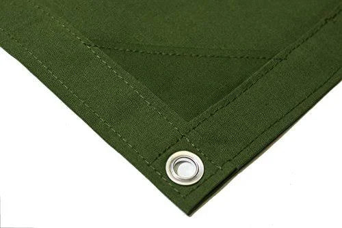 20 x 40 Canvas Tarp 12oz Heavy Duty Water Resistant Green T217797