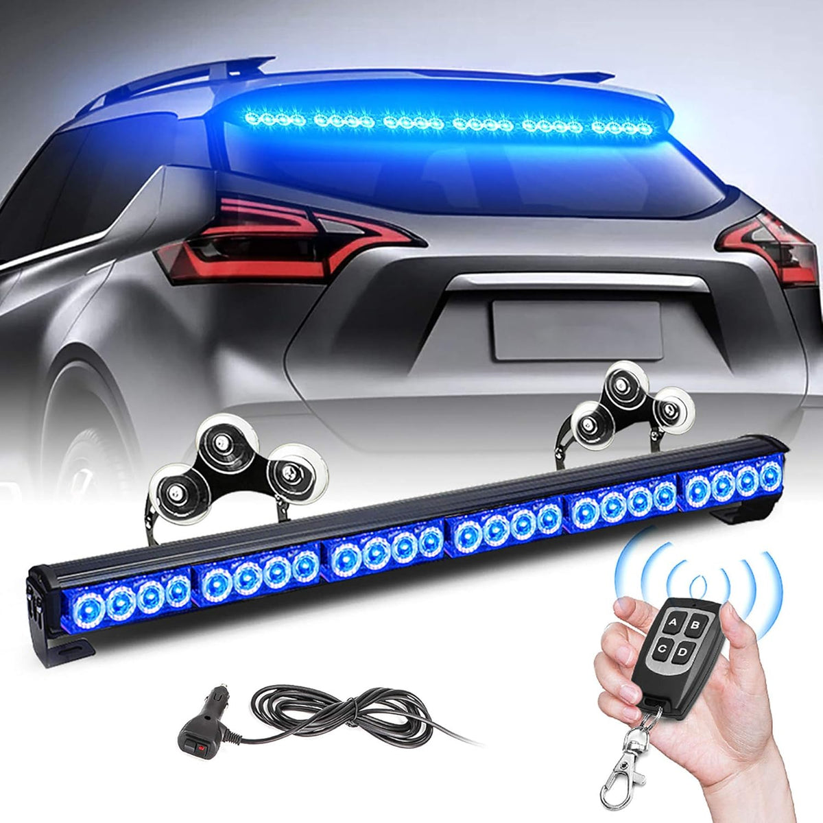 27 Inch 6 Panel Amber and White LED Strobe Light Bar Pack of 2 L262690