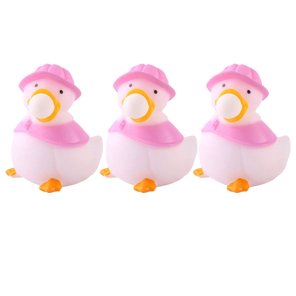 Pink Cartoon Duck Pinch Music Toy Q2934