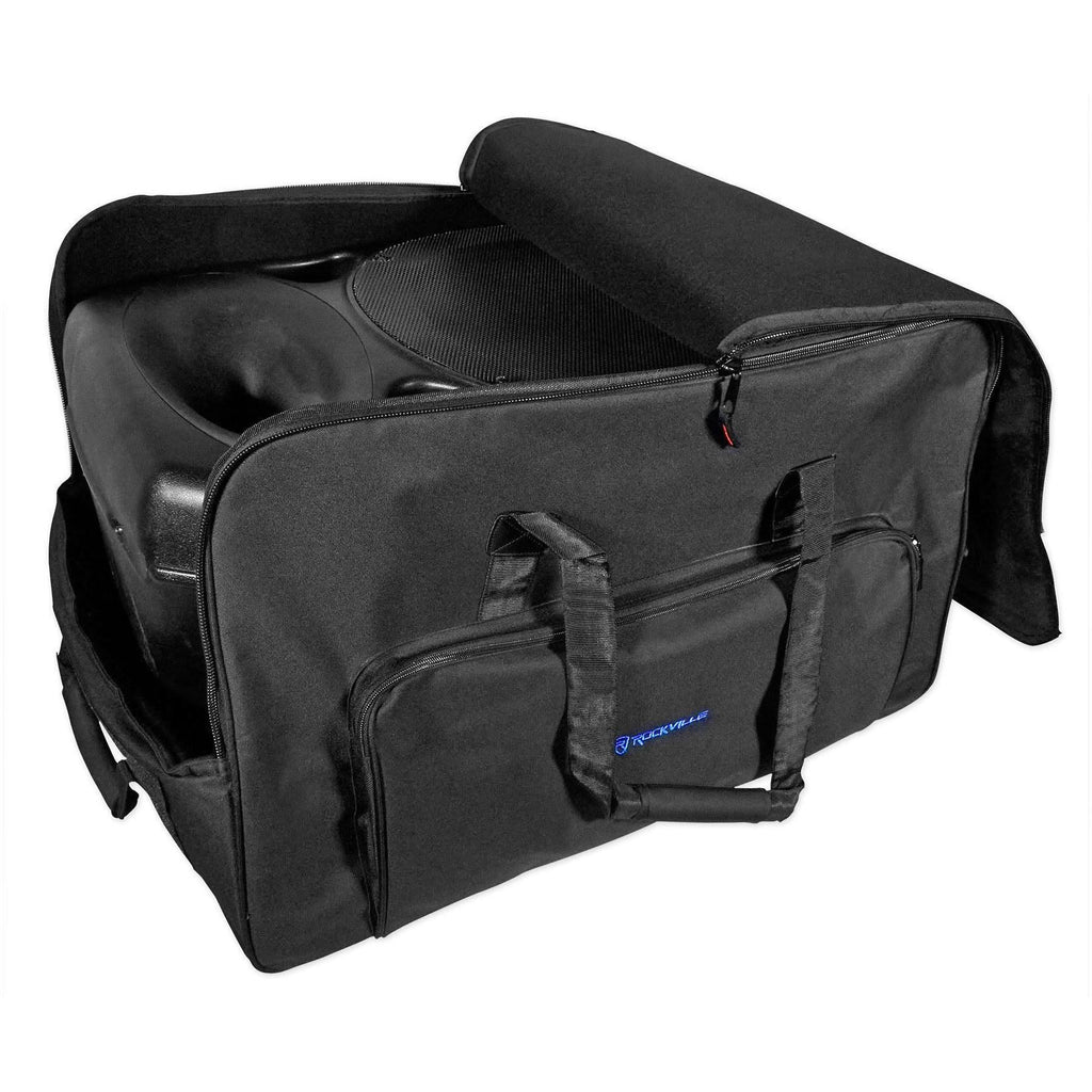 Rockville Rolling Travel Case Speaker Bag with Handle and Wheels G7579