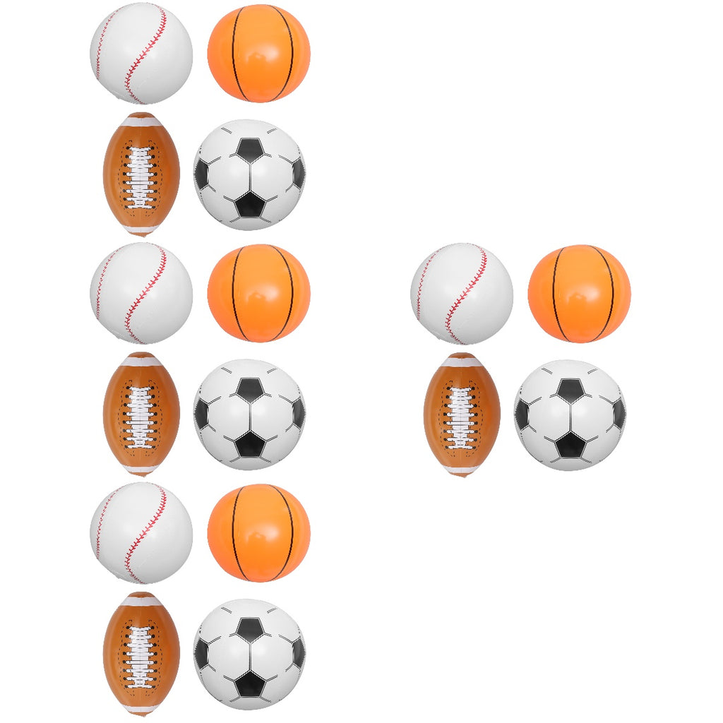 16 Pcs Inflatable Beach Ball Toy Sports Party Decorations Y3683