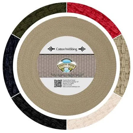 1 1/2 inch Brown Heavy Cotton Webbing, 50 Yards N58305