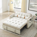 Beige 2 Seater Pull Out Sleep Sofa Bed with Side Pockets I37491