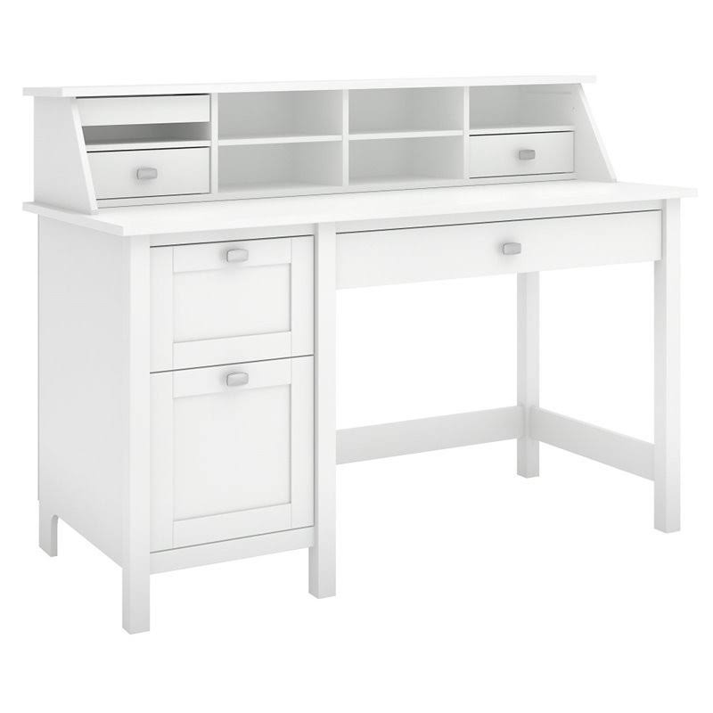 Computer Desk with 2 Drawer Pedestal and Organizer B8526