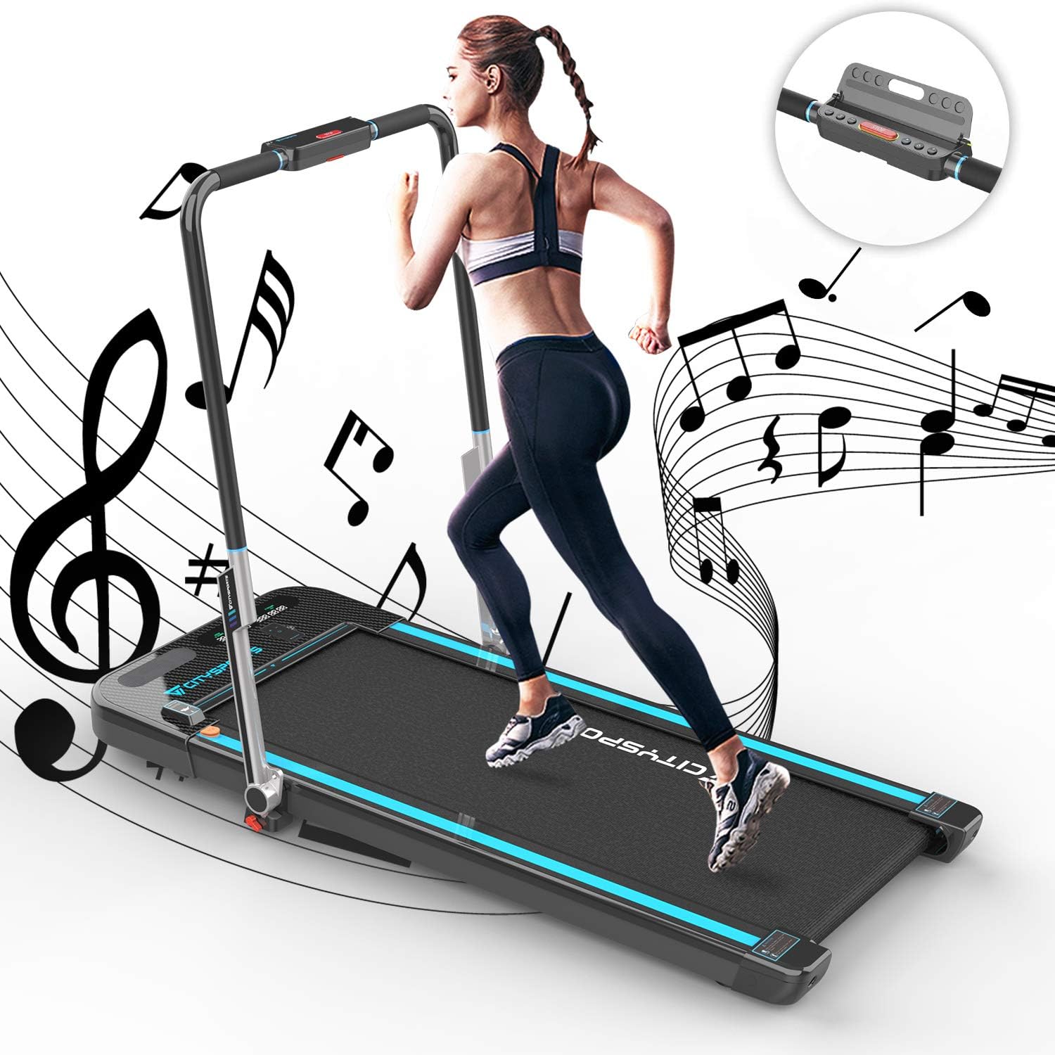 Under Desk Treadmill with Bluetooth Built-in Speakers K677