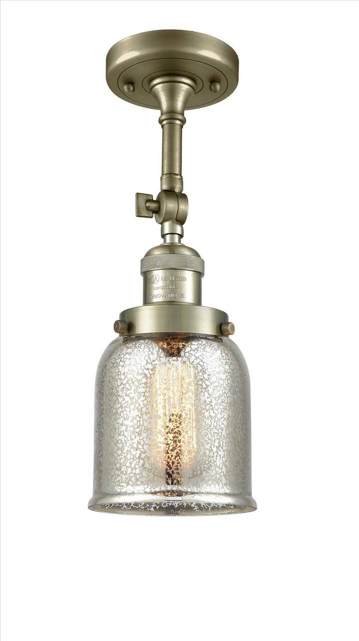 Antique Brass Semi Flush Mount Light P13808