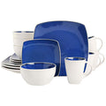 White Square Stoneware 16-Piece Dinnerware Set U350923