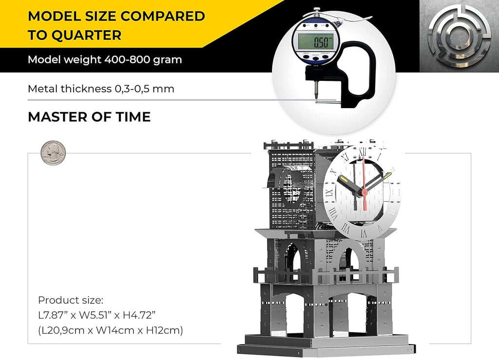 3D Metal Puzzle Clock Model Kits N9710