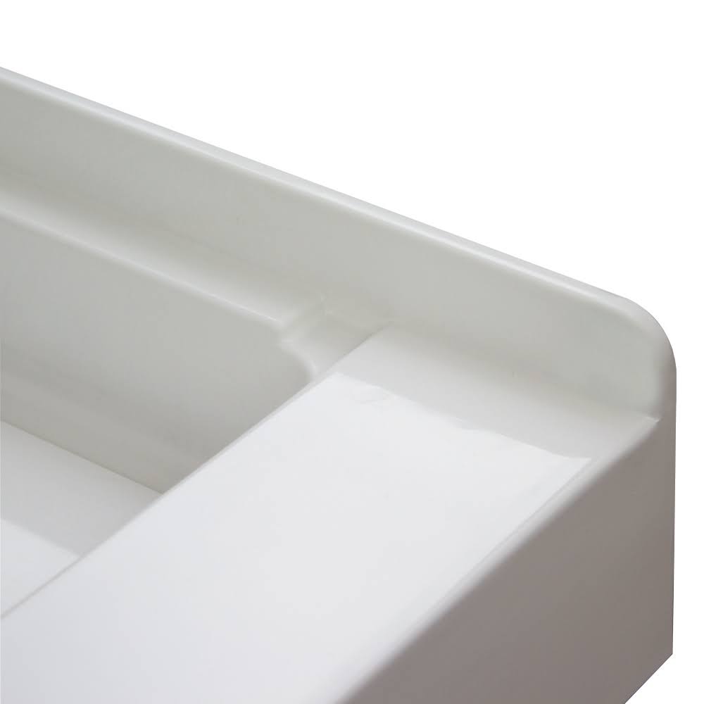 Grey Rectangular Alcove Shower Base with Left Hand Drain T56739